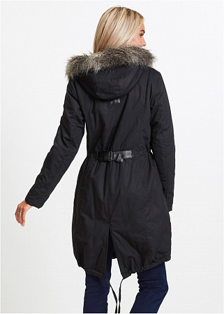 Модная длинная куртка-парка Модная длинная куртка-парка