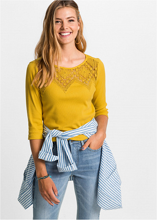 Футболка с кружевом Футболка с кружевом