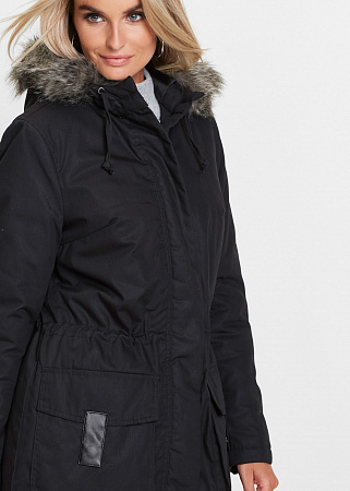 Модная длинная куртка-парка Модная длинная куртка-парка