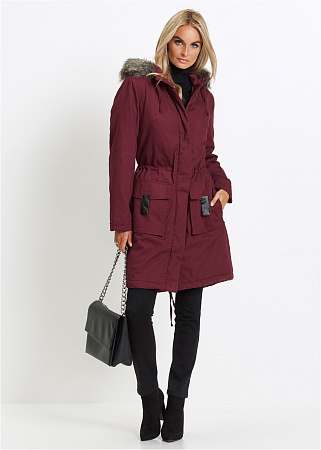 Модная длинная куртка-парка Модная длинная куртка-парка