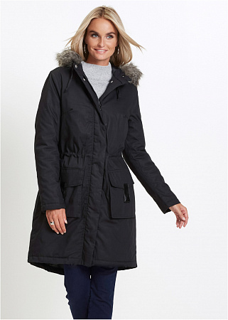 Модная длинная куртка-парка Модная длинная куртка-парка