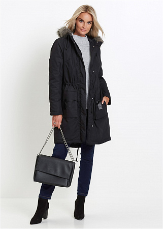 Модная длинная куртка-парка Модная длинная куртка-парка